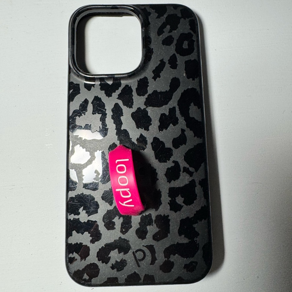 Loopy Case Black Leopard 14 pro max righty excellent condition